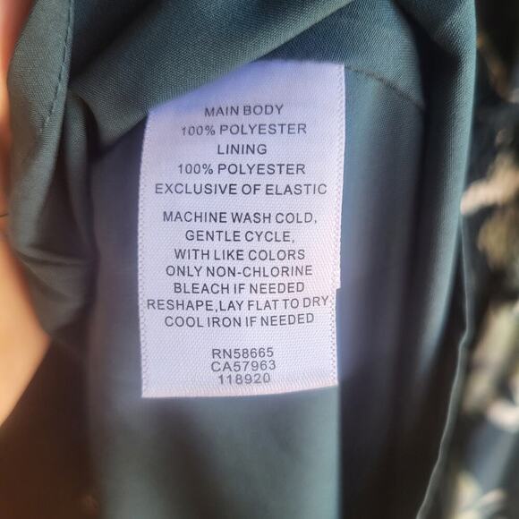 Chelsea28 Nordstrom Green Floral Maxi Dress Halter Wedding Modest Resort Large - Picture 3 of 8